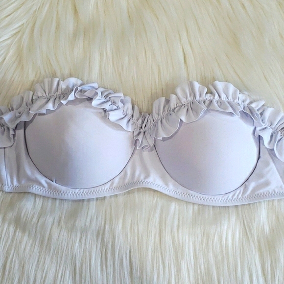 New White Sexy Ruffle Push Up Bikini Set Swimsuit - Picture 5 of 8